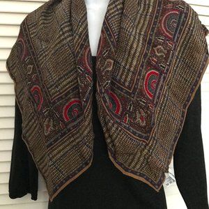 Vintage Liz Claiborne Scarf brown